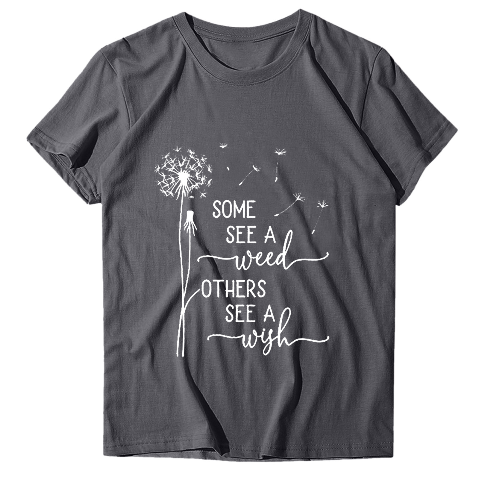 thumbnail image 4 of Camiseta informal de manga corta con estampado de letras para mujer: cuello redondo, top de poliéster, versátil para combinar con leggings o vaqueros, disponible en varias tallas., 4 of 8